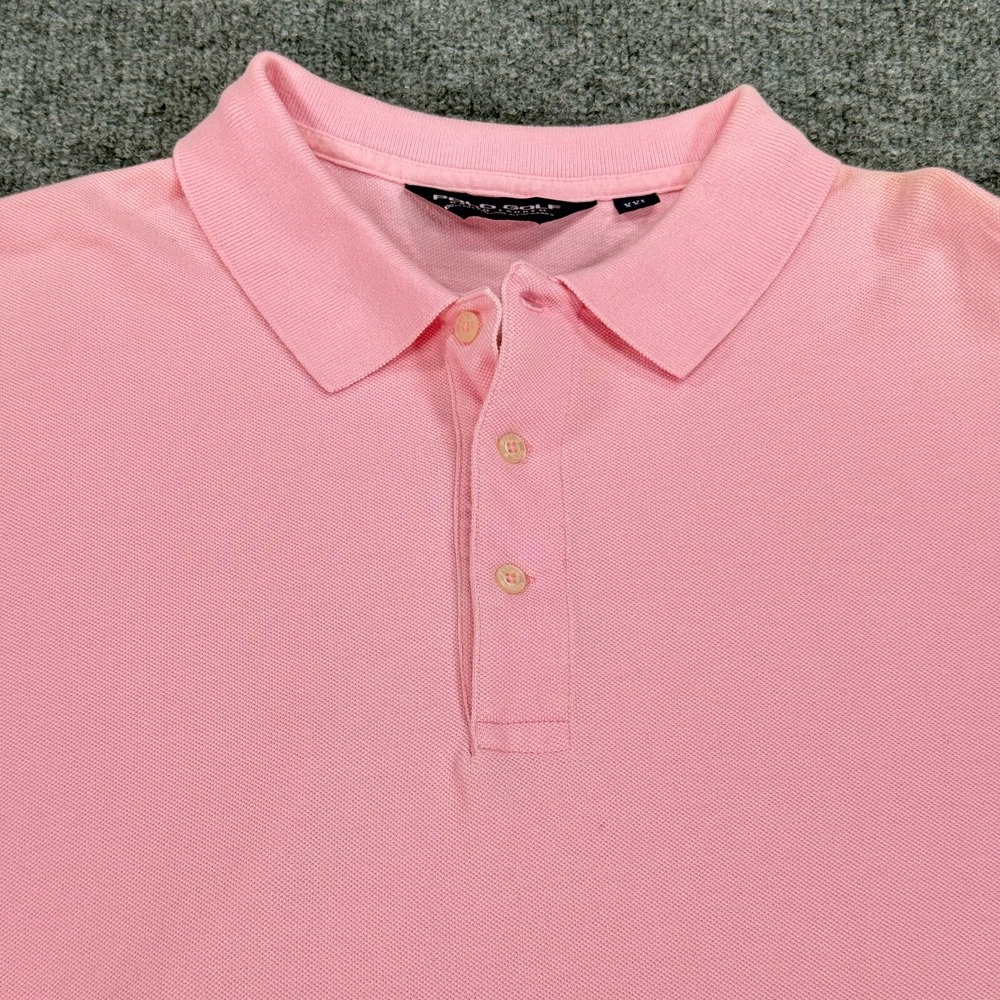 Polo Ralph Lauren Polo Golf Mens 2XL Pink Solid Cotton Pique Short Sleeve Shirt